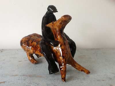 Paard en ruiter van Ineke